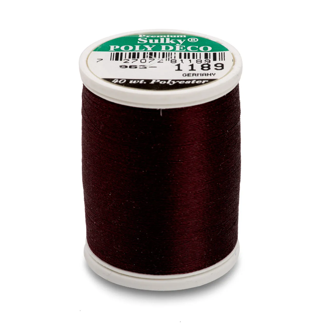 Sulky 40 Wt. Poly Deco Thread - Whites, Greys, Browns, Blacks, Other Dark Tones