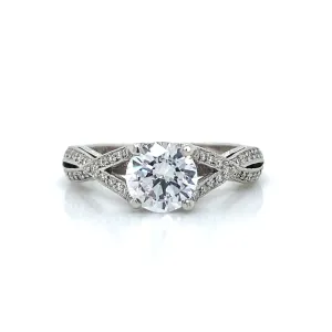 Tacori Pave Twisted Shank in Platinum