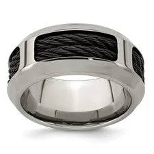 Titanium & Stainless Steel Cable Ring