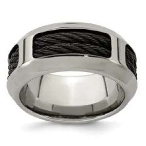 Titanium & Stainless Steel Cable Ring
