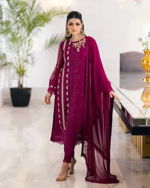 Trendy Sequence Embroidered Pakistani Style Suit Set