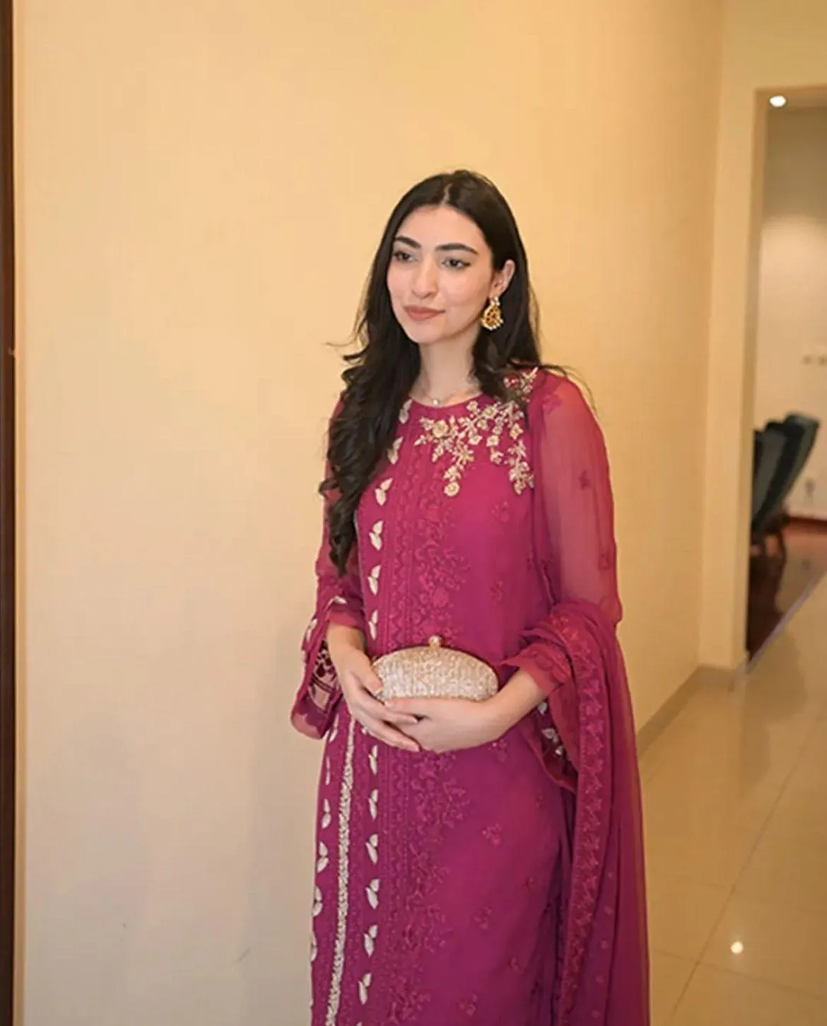 Trendy Sequence Embroidered Pakistani Style Suit Set