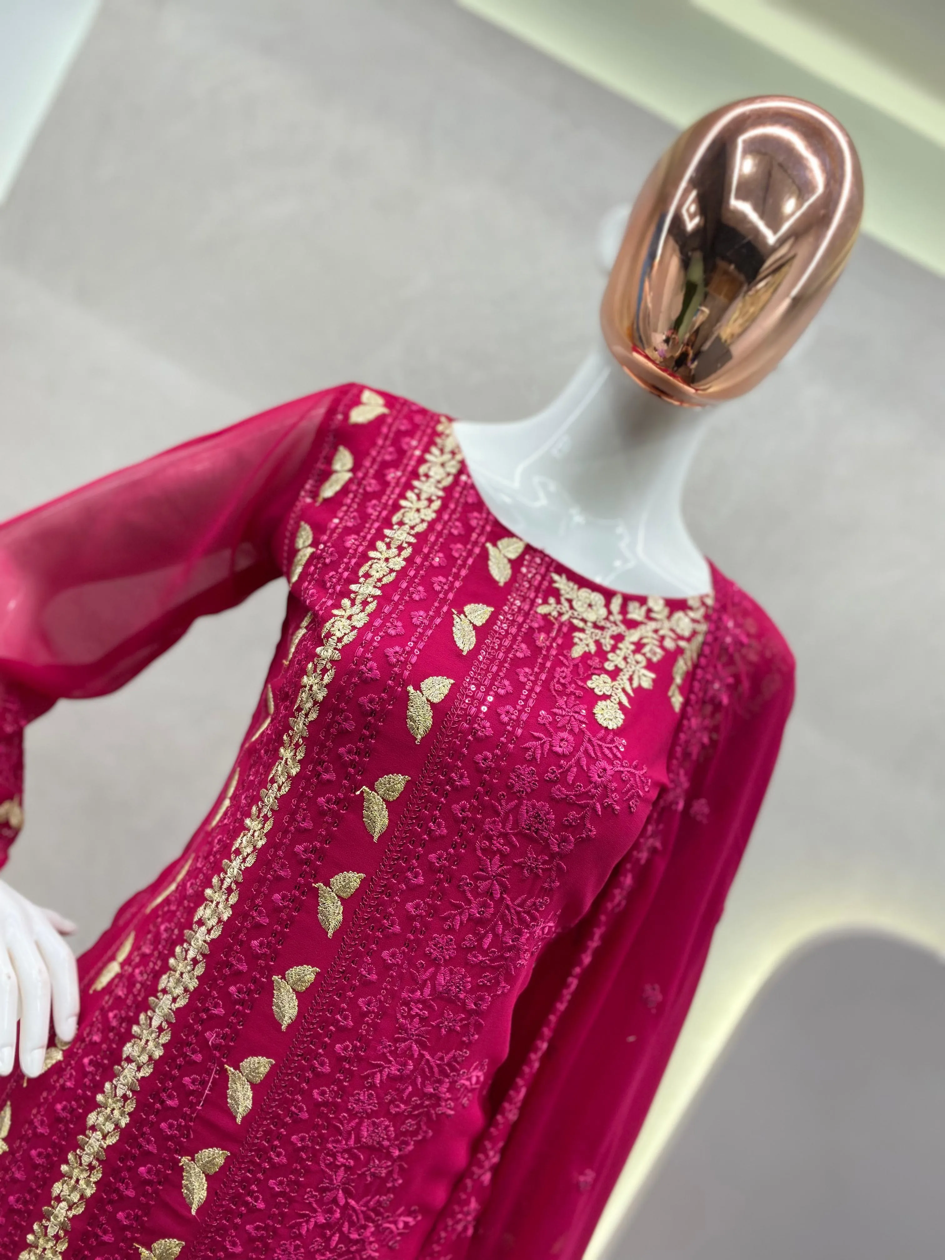 Trendy Sequence Embroidered Pakistani Style Suit Set