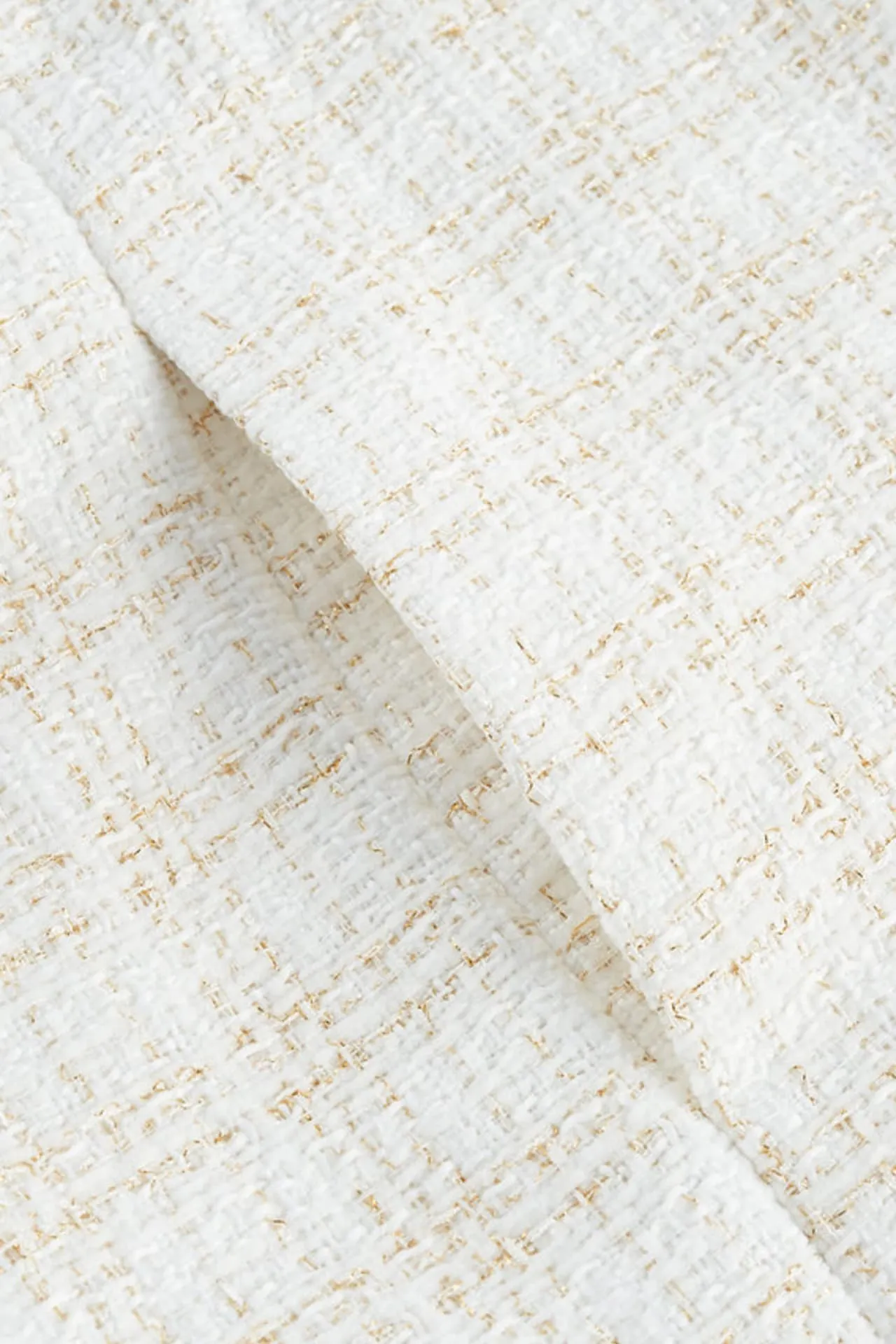 V-Neck Lurex Tweed Dress