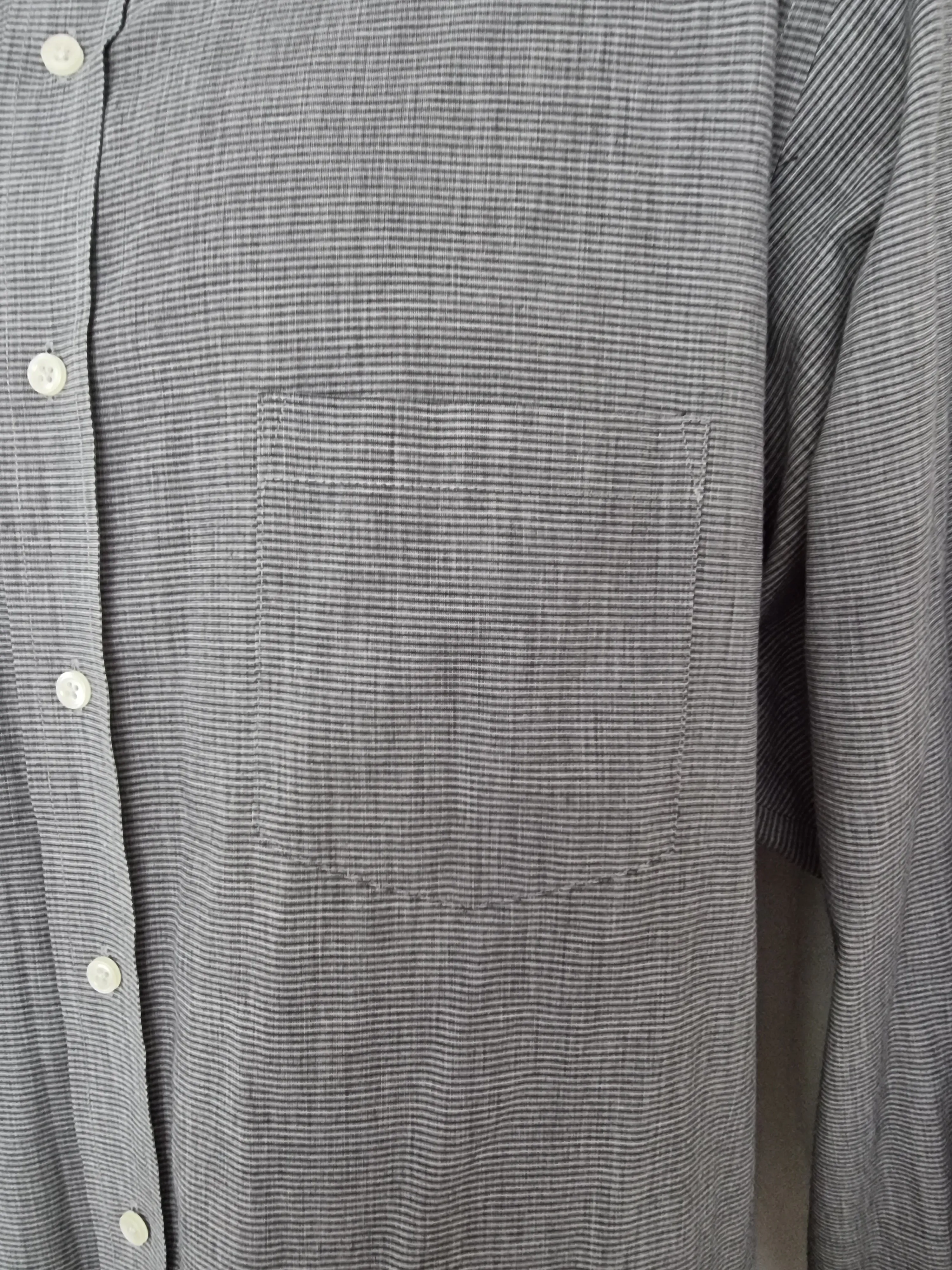 Van Heusen Men's Grey Oxford Cotton Shirt UK Size L