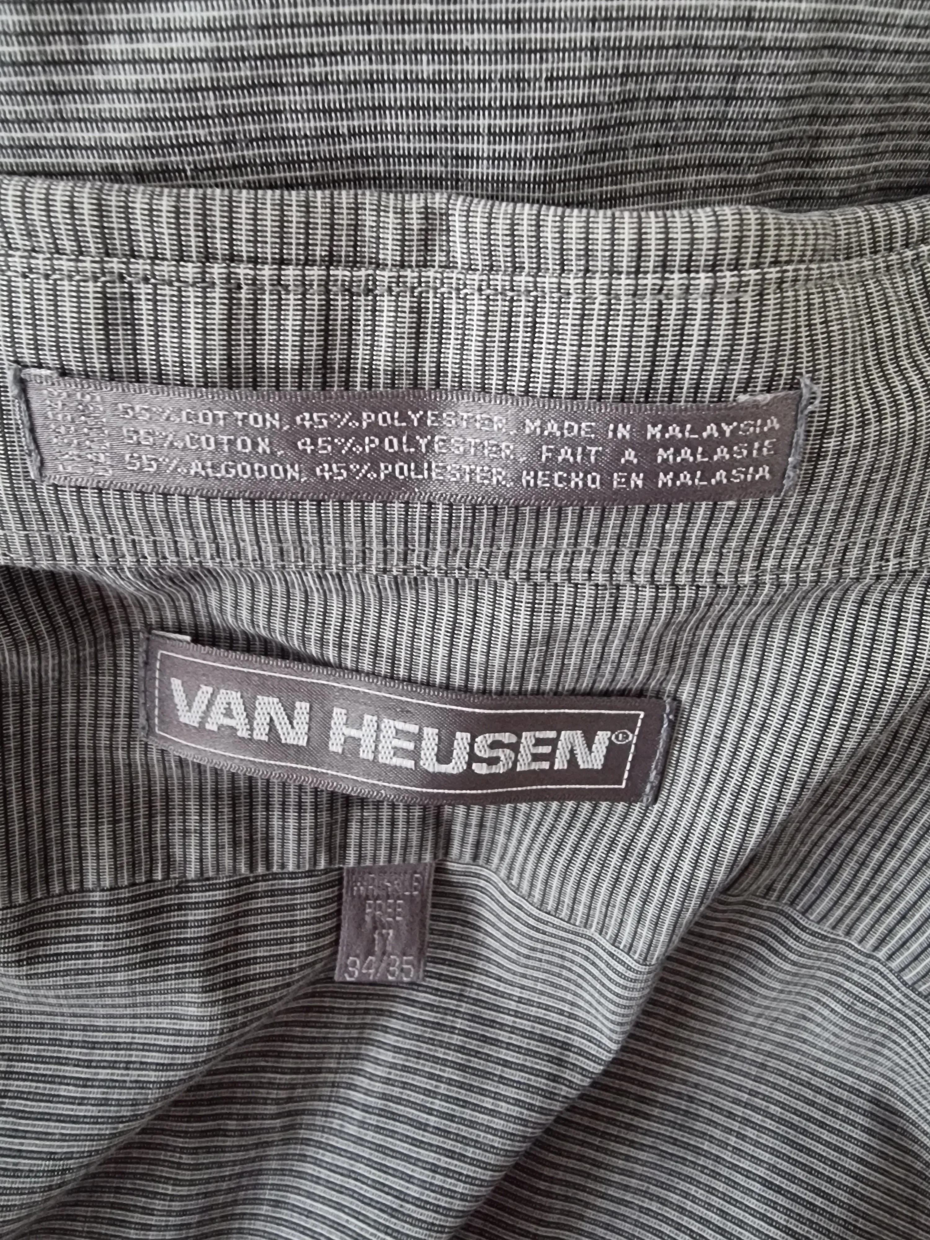 Van Heusen Men's Grey Oxford Cotton Shirt UK Size L