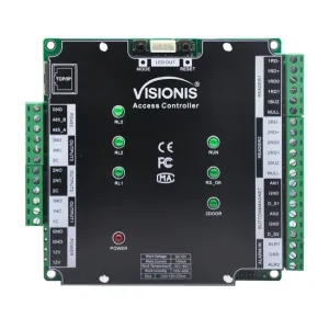Visionis VIS-AXESS-2D-DLX-PCB (Version 2.0) - Two Doors   Network Access Control PCB   Controller Board   TCP IP   Wiegand With Desktop Software   20,000/70,000 User Record