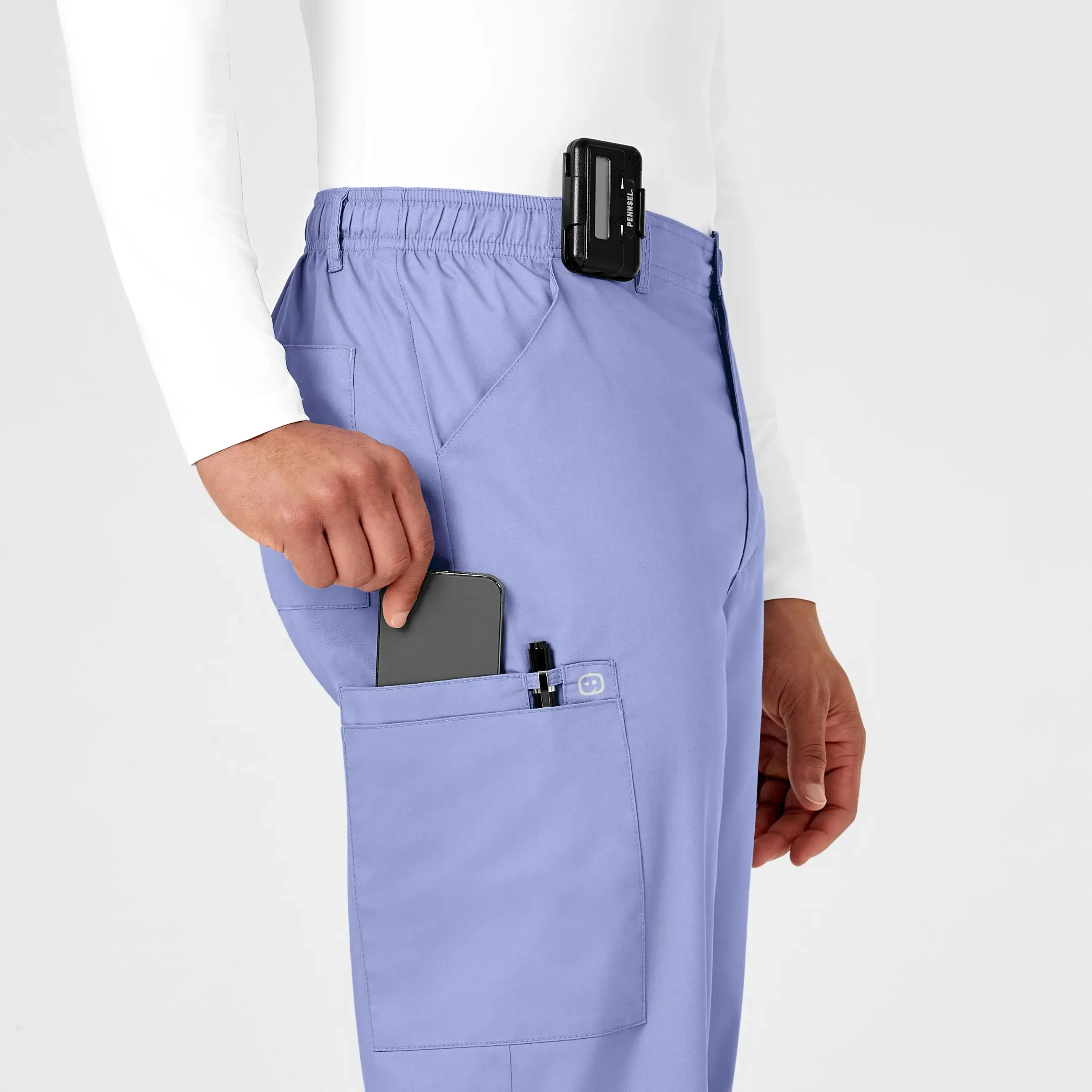 Wink Men's WonderWORK Cargo Scrub Pant - Ceil Blue