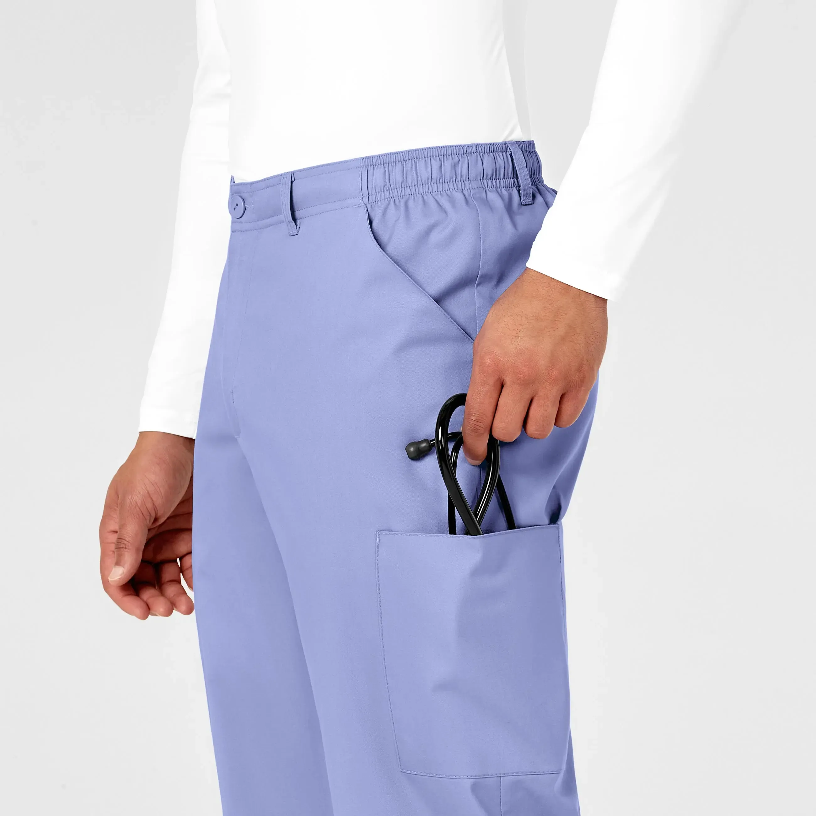 Wink Men's WonderWORK Cargo Scrub Pant - Ceil Blue