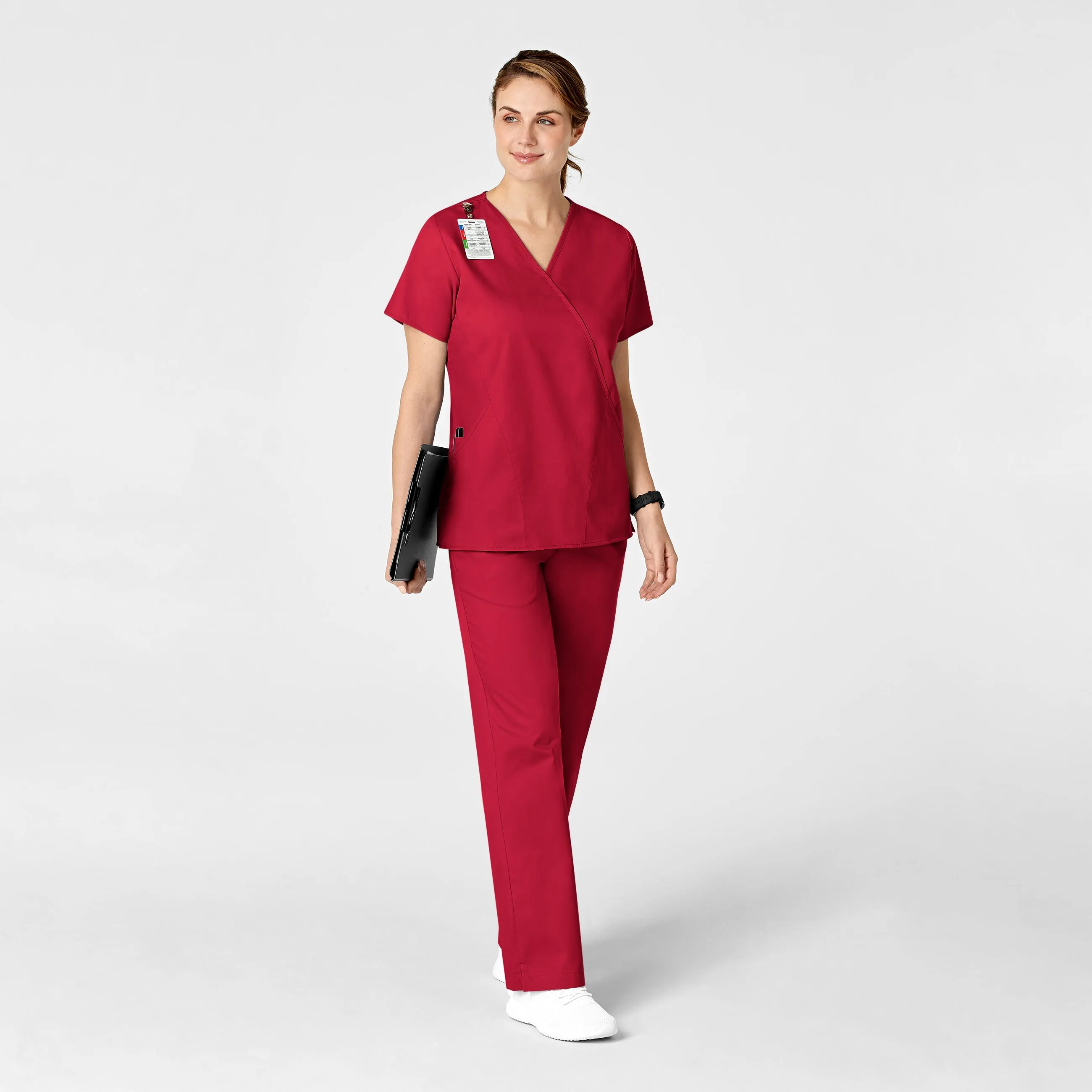 WonderWORK Women's Flare Leg Scrub Pant - Red