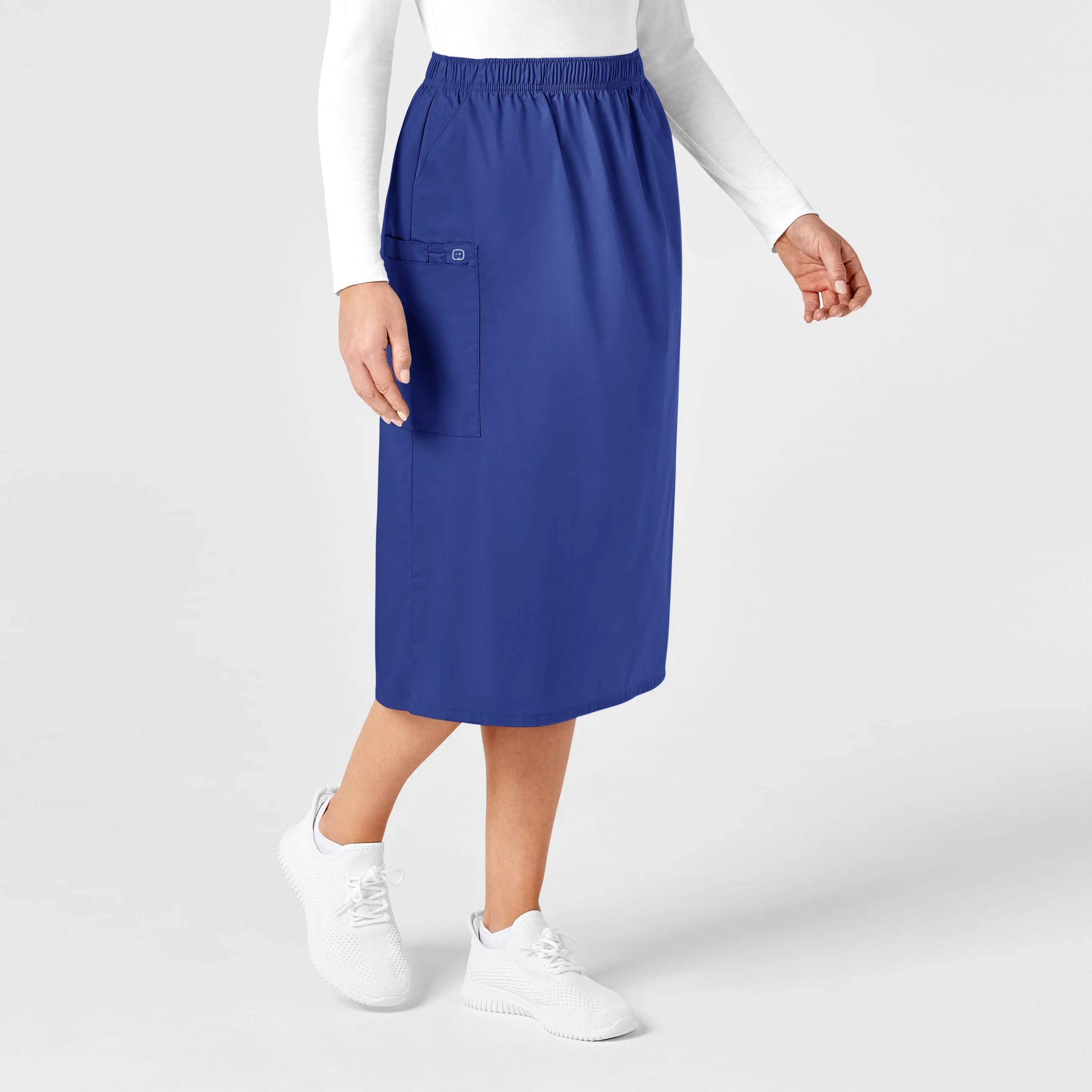 WonderWORK Women's Pull On Cargo Scrub Skirt - Galaxy Blue