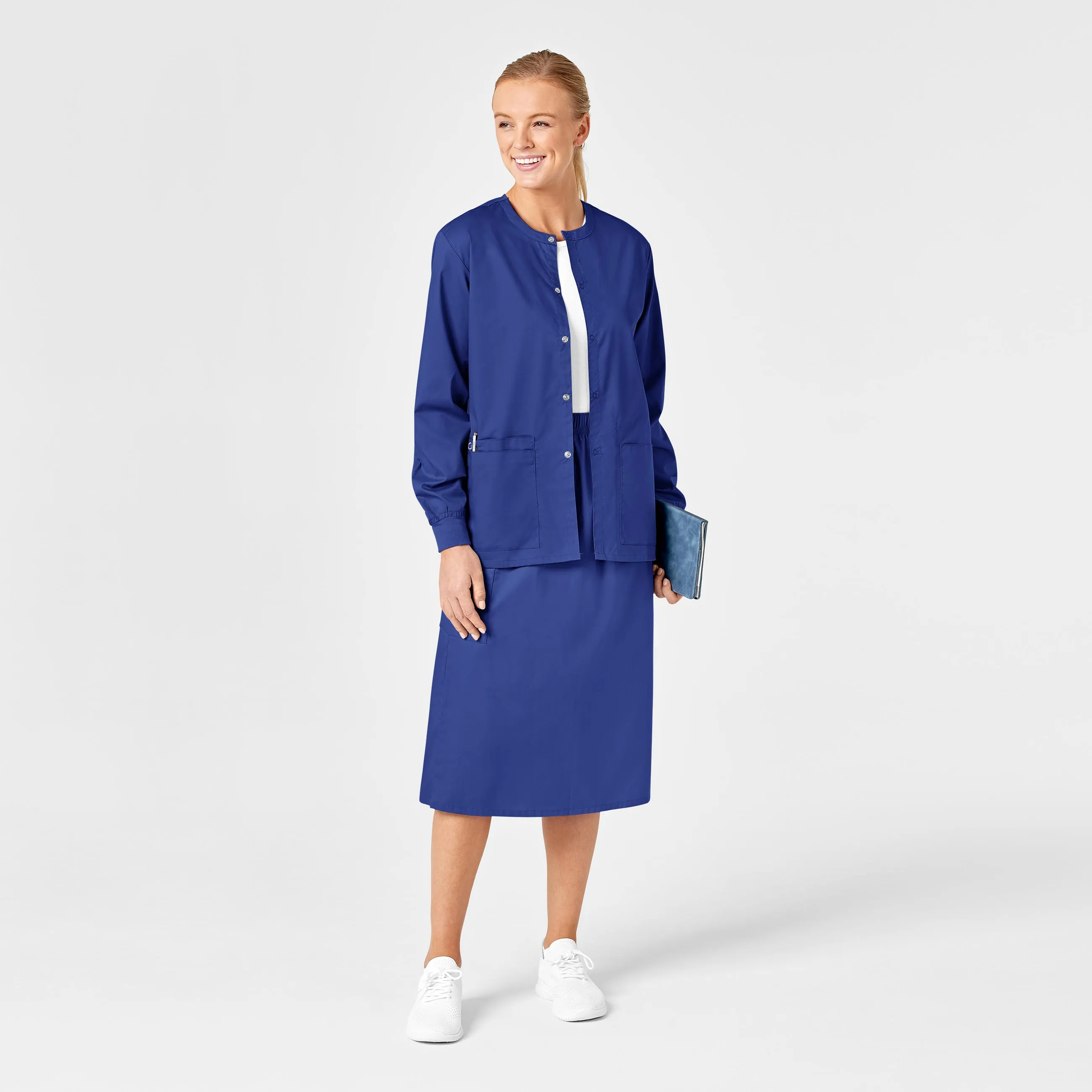 WonderWORK Women's Pull On Cargo Scrub Skirt - Galaxy Blue