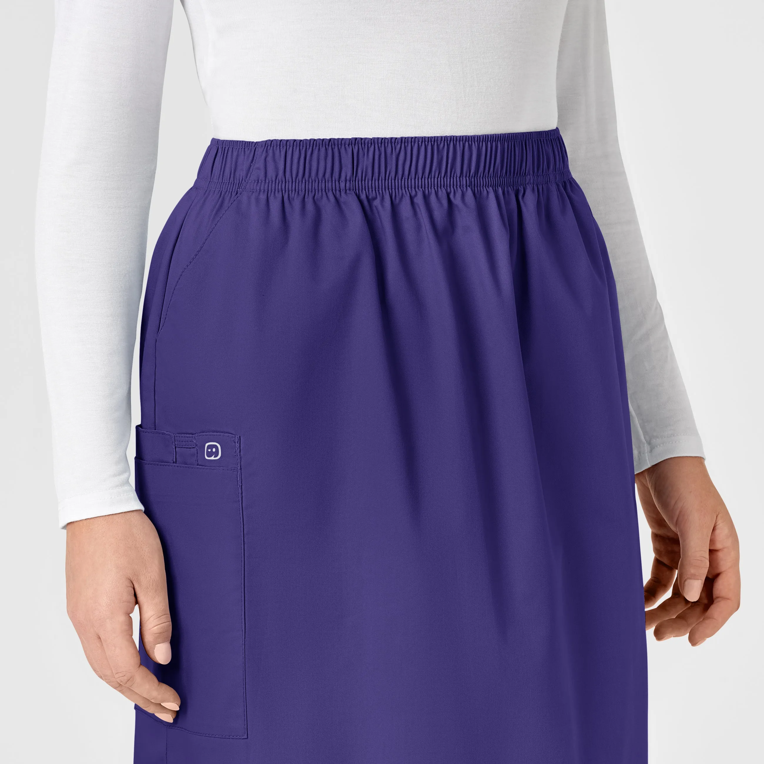 WonderWORK Women's Pull On Cargo Scrub Skirt - Grape