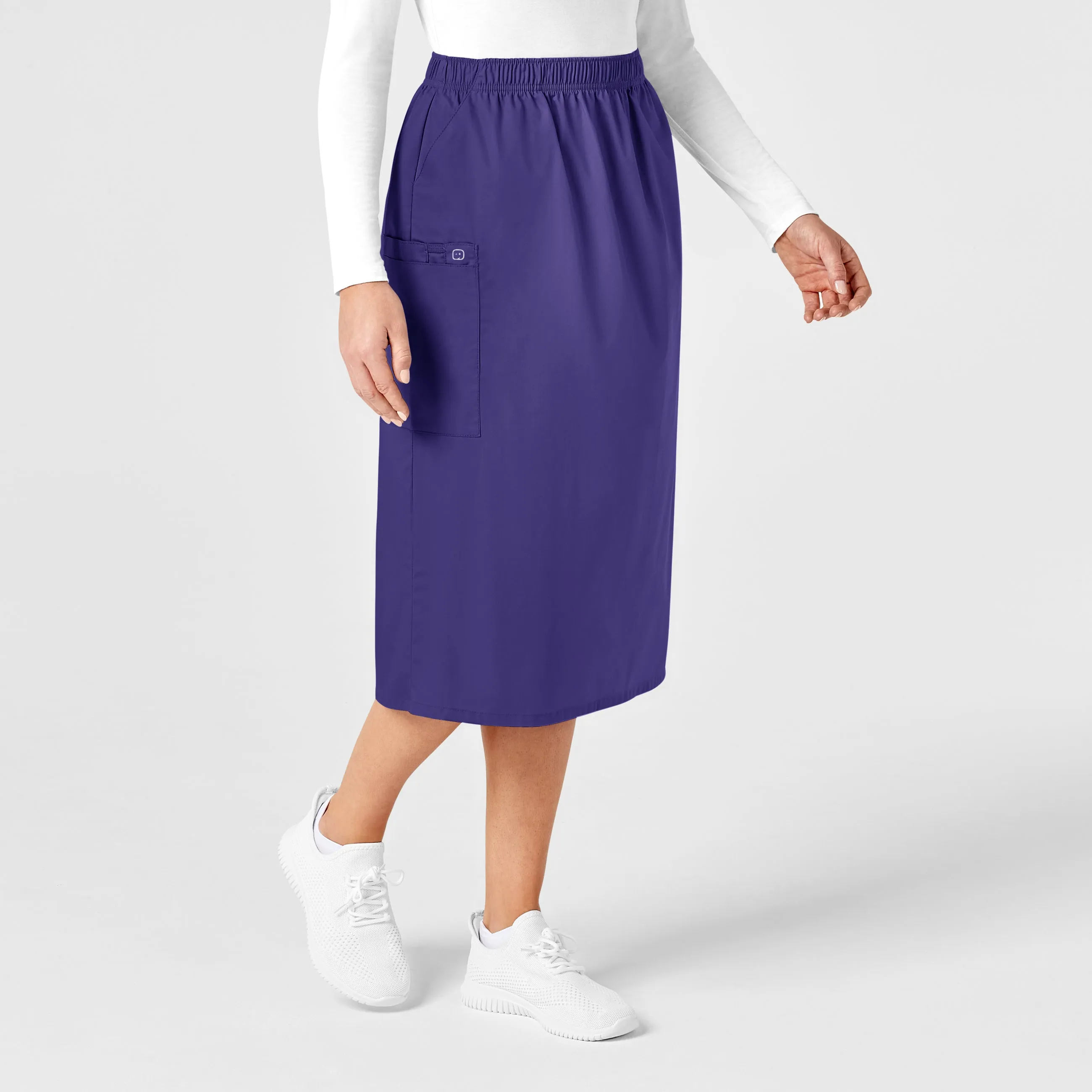 WonderWORK Women's Pull On Cargo Scrub Skirt - Grape